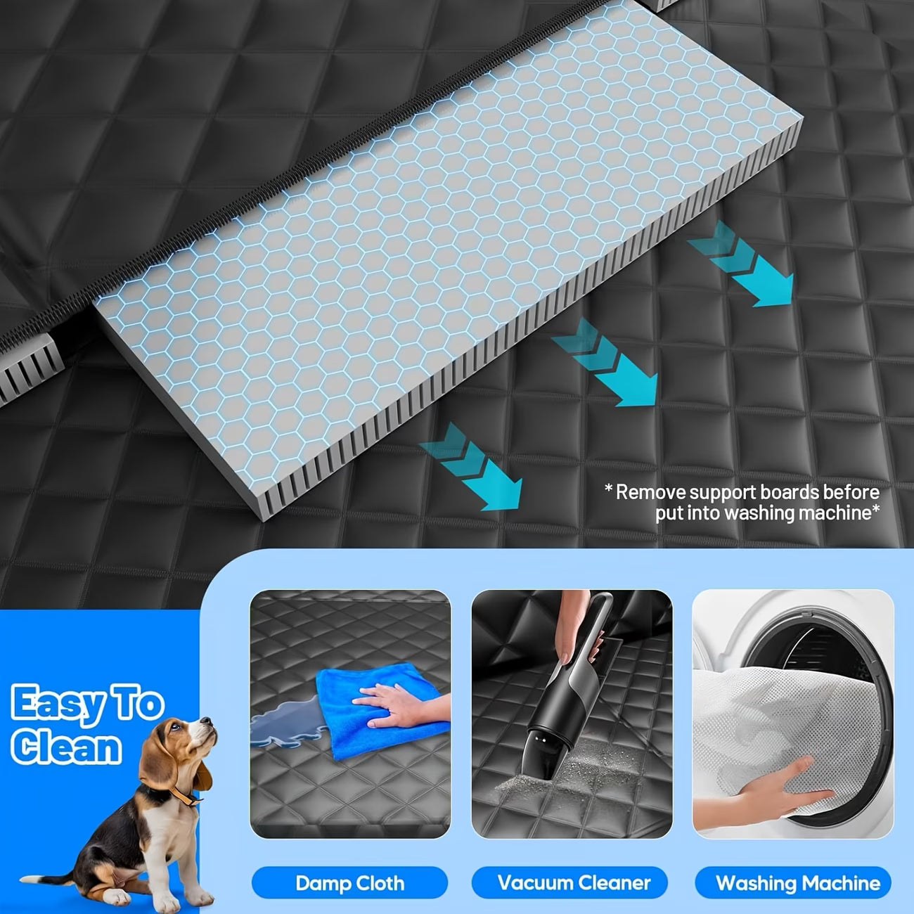 HARD BASE - Dog Car Seat Extender & Hammock Cover — Mesh Window, Fits SUVs & Utes | Oz Bargain Outlet™
