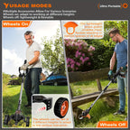 Cordless Electric Grass Trimmer — 2 Batteries, 3 Blade Sets, Wheel Attachment | Oz Bargain Outlet™